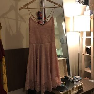 Pink lacy Suzy shier dress, size small